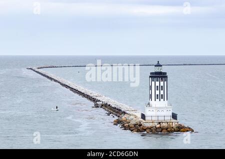 Angels Gate Leuchtturm am Eingang des Hafens von Los Angeles in San Pedro, CA Stockfoto