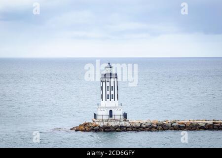 Angels Gate Leuchtturm am Eingang des Hafens von Los Angeles in San Pedro, CA Stockfoto