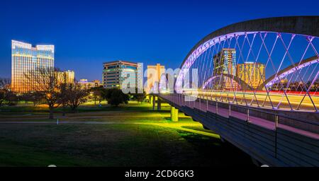 Fort Worth ist die 17.-größte Stadt in den Vereinigten Staaten von Amerika und die fünftgrößte Stadt im Bundesstaat Texas. Stockfoto