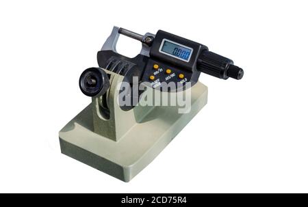 Gerät zur Messung der Dicke eines isolierten Metallprodukts Auf Weiß Stockfoto