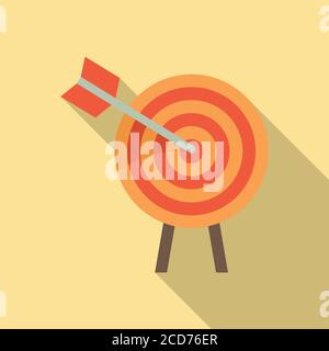 Symbol für die Zielmission des Arch. Flache Abbildung des Arch Ziel Mission Vektor-Symbol für Web-Design Stock Vektor