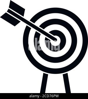 Symbol für die Zielmission des Arch. Einfache Illustration des Arch Ziel Mission Vektor-Symbol für Web-Design isoliert auf weißem Hintergrund Stock Vektor