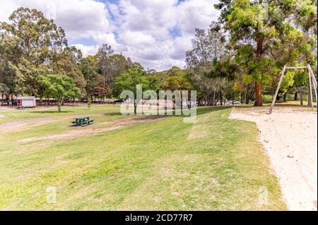 Buffalo Creek Reserve Spielplatz an einem sonnigen Sommernachmittag Stockfoto