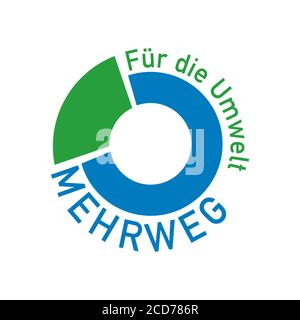 Wiederverwendbar für das Umweltsymbol für Flaschenetiketten. Stock Vektor