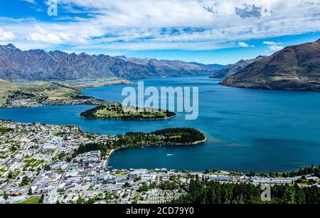 Queenstown, Lake Wakatipu, Otago, South Island, Neuseeland, Ozeanien. Stockfoto