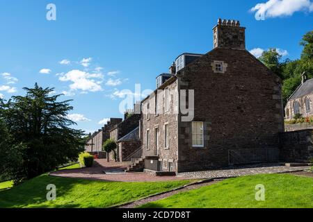 Robert Owen's House in New Lanark, New Lanark, Lanarkshire, Schottland, Großbritannien Stockfoto