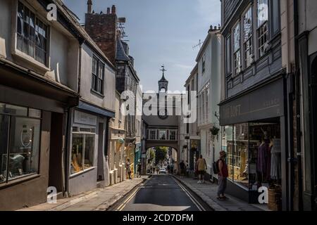 Totnes, Marktstadt an der Mündung des Flusses Dart, South Devon, England, Großbritannien Stockfoto