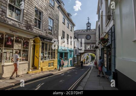 Totnes, Marktstadt an der Mündung des Flusses Dart, South Devon, England, Großbritannien Stockfoto