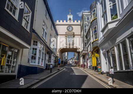 Totnes, Marktstadt an der Mündung des Flusses Dart, South Devon, England, Großbritannien Stockfoto