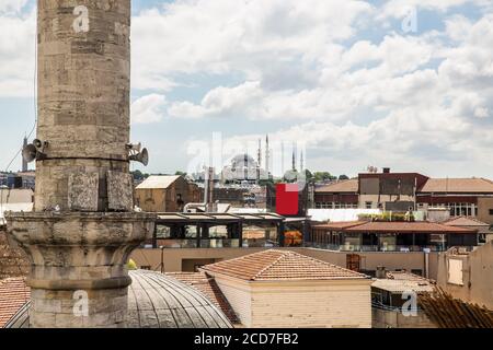 Die prächtige Suleymaniye Moschee im Fatih Bezirk und Minarette, Istanbul, Türkei. Stockfoto