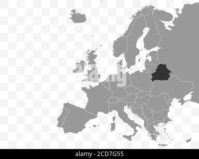 Weißrussland Karte - Republik Weißrussland. Europa. Vektorgrafik. Stock Vektor