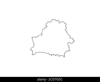 Weißrussland Karte - Republik Weißrussland. Europa. Vektorgrafik. Stock Vektor