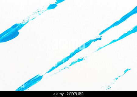 Blau gesäumt abstrakte Acryl Kunst Hintergrund. Gestempelt Textur hautnah. Stockfoto