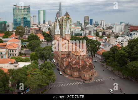 Kathedrale Notre Dame, Innenstadt von Sai Gon, Vietnam Stockfoto