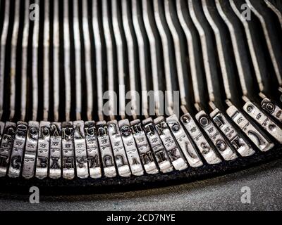 Schreibmaschinen-Typ Bars close-up Stockfoto