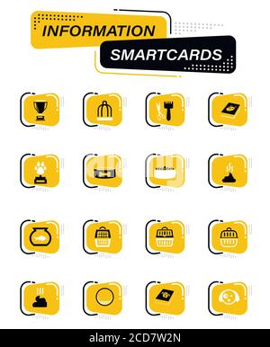 Waren für Haustiere Icons set Stock Vektor