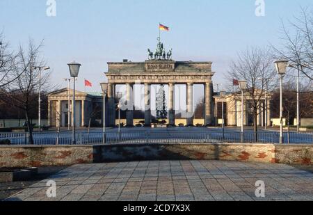 Bildbericht: Berlin kurz nach dem Fall der Mauer, hier , Deutschland, Dezember 1989. Stockfoto