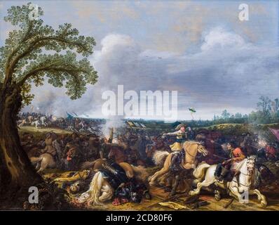 Gustav II. Adolf (1594-1632), König von Schweden bei der Schlacht von Lützen, 16. November 1632, Gemälde von Jan Asselijn, 1633-1634 Stockfoto