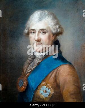 Stanisław II. Augustus (1732-1798), König von Polen, Porträtzeichnung von Marcello Bacciarelli, um 1790 Stockfoto