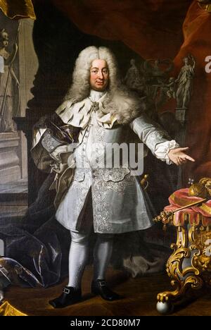 Friedrich I. (1676-1751), König von Schweden, Porträtmalerei von Georg Engelhardt Schröder, 1720-1750 Stockfoto