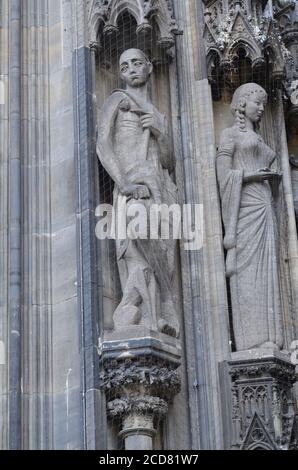 Kölner Dom. Welterbe - ein römisch-katholisch-gotischer Dom in Köln Stockfoto