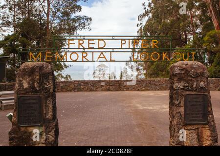 Fred Piper Memorial Lookout Australien Stockfoto