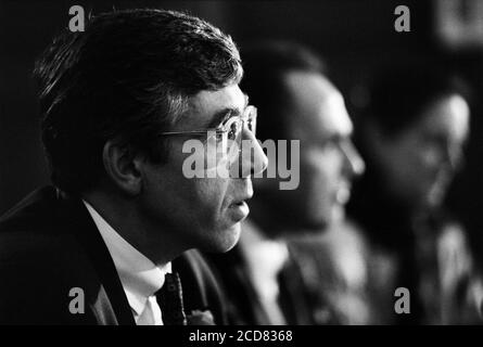 Shadow Education Team Jack Straw MP (Glasses), Baroness Tessa Blackstone und Jack Cunningham MP bei der Labor Party Bildung Pressekonferenz auf 46 Hanover Gardens, SE11. 17. März 1992. Foto: Neil Turner Stockfoto