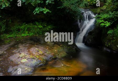 Blaen y Glyn Wasserfälle Stockfoto