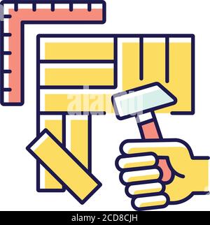 RGB-Farbsymbol für Bodenbeläge Stock Vektor