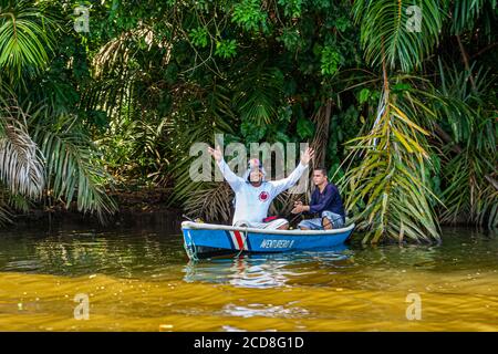 Costa Rica Kanal bei Pacuare am Atlantik bei Reventazón, Costa Rica Stockfoto