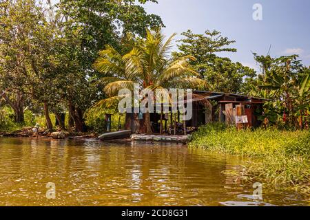 Costa Rica Kanal bei Pacuare am Atlantik bei Reventazón, Costa Rica Stockfoto