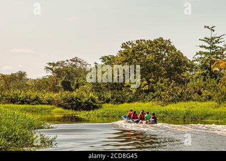 Costa Rica Kanal bei Pacuare am Atlantik bei Reventazón, Costa Rica Stockfoto