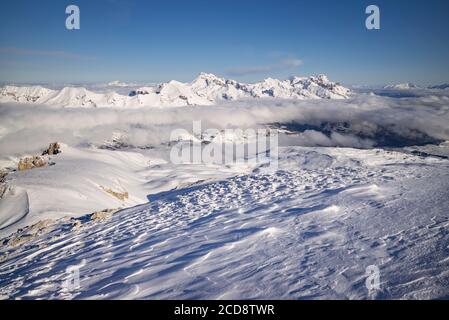 Frankreich, Hautes Alpes, Le Devoluy, Devoluy-Gebirge, Plateau de Bure (2550m), Interferometer Stockfoto