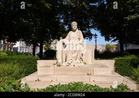 Niederlande, Zeeland Provinz, Walcheren, Middleburg, Emma von Waldeck und Pyrmont (Emma Queen) Statue Stockfoto