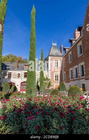 Frankreich, Indre-et-Loire (37), Amboise, Region Centre Loire Valley, Schlösser im Loire-Tal, Welterbe des Loire-Tals, Clos Luc? Schloss, Leonardo Da Vinci Park (letzte Heimat von L?onard de Vinci) Stockfoto