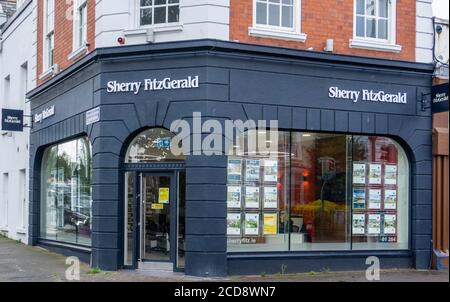 Sherry Fitzgerald, Auktionatoren, Immobilienmakler, Niederlassung in der Upper Georges Street, Dun Laoghaire, Dublin, Irland. Stockfoto