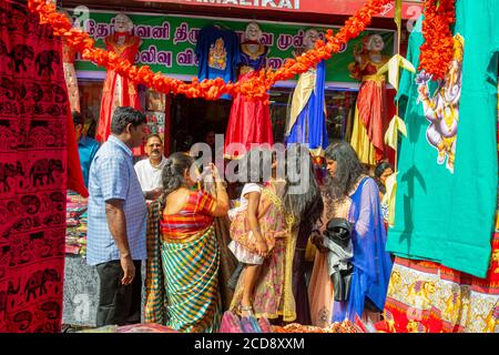 Frankreich, Paris, Ganesh Tempel von Paris Sri Manicka Vinayakar Alayam, das Fest des Gottes Ganesh Stockfoto