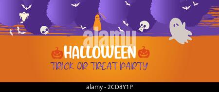 halloween Verkauf Banner Layout-Design. vektor-Illustration Stock Vektor