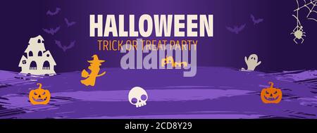 halloween Verkauf Banner Layout-Design. vektor-Illustration Stock Vektor