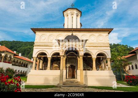 Rumänien, der Walachei, Horezu, das Kloster Horezu wurde als UNESCO-Weltkulturerbe im Jahr 1993 für die Qualität der Erhaltung dieser Gemälde von mehr als 300 Jahren aufgeführt Stockfoto