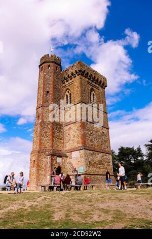 Leith Hill Tower, Leith Hill, Surrey, England, Großbritannien, August 2020 Stockfoto