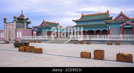 Königspalast und Mausoleum, / Palast von Hami König aus der uigurischen Khanganate-Ära, Hami / Kumul, Xinjiang, China Stockfoto