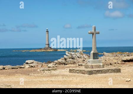 Frankreich, Manche, Cotentin, Cap de la Hague, Auderville, Goury Den Haag Leuchtturm oder Goury ligfhthouse Stockfoto