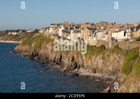 Frankreich, baute der Oberstadt, Granville, Cotentin, Manche auf einer felsigen Landzunge auf der fernöstlichen Punkt der Bucht von Mont Saint Michel Stockfoto