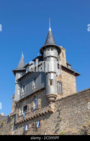 Frankreich, Manche, Cotentin Peninsula, Granville, Haus auf den Wällen der Oberstadt Stockfoto