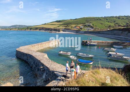 Frankreich, Manche, Halbinsel Cotentin, Cap de la Hague, Saint Germain des Vaux, Port Racine, der kleinste Hafen Frankreichs Stockfoto