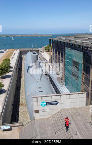 Frankreich, Manche, Cherbourg, Cite De La Mer, alte nukleare u-Boot Le Redoutable Stockfoto