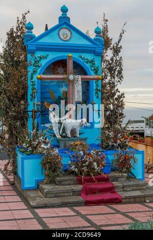 Spanien, Kanarische Inseln, La Palma, Detail eines katholischen Ex-voto Stockfoto