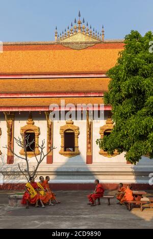 Laos, Luang Prabang, Vat Nong Sikhounmuang Stockfoto