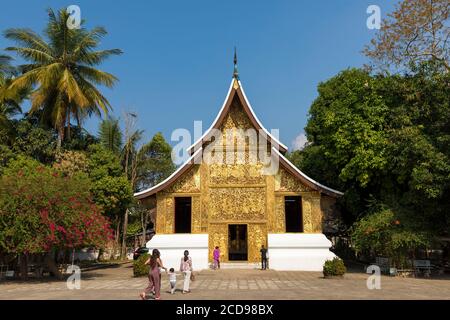 Laos, Luang Prabang, Vat Xieng Thong Stockfoto